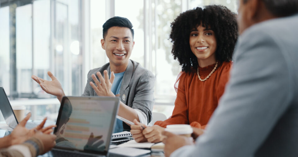 people in a business meeting